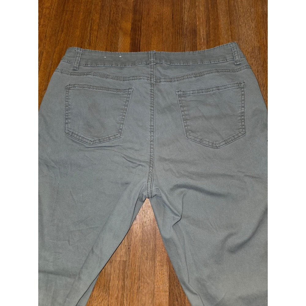 Westport Women 12 Olive Green Signature Fit Skinny Floral‎ Embroidered Pants - Picture 10 of 10